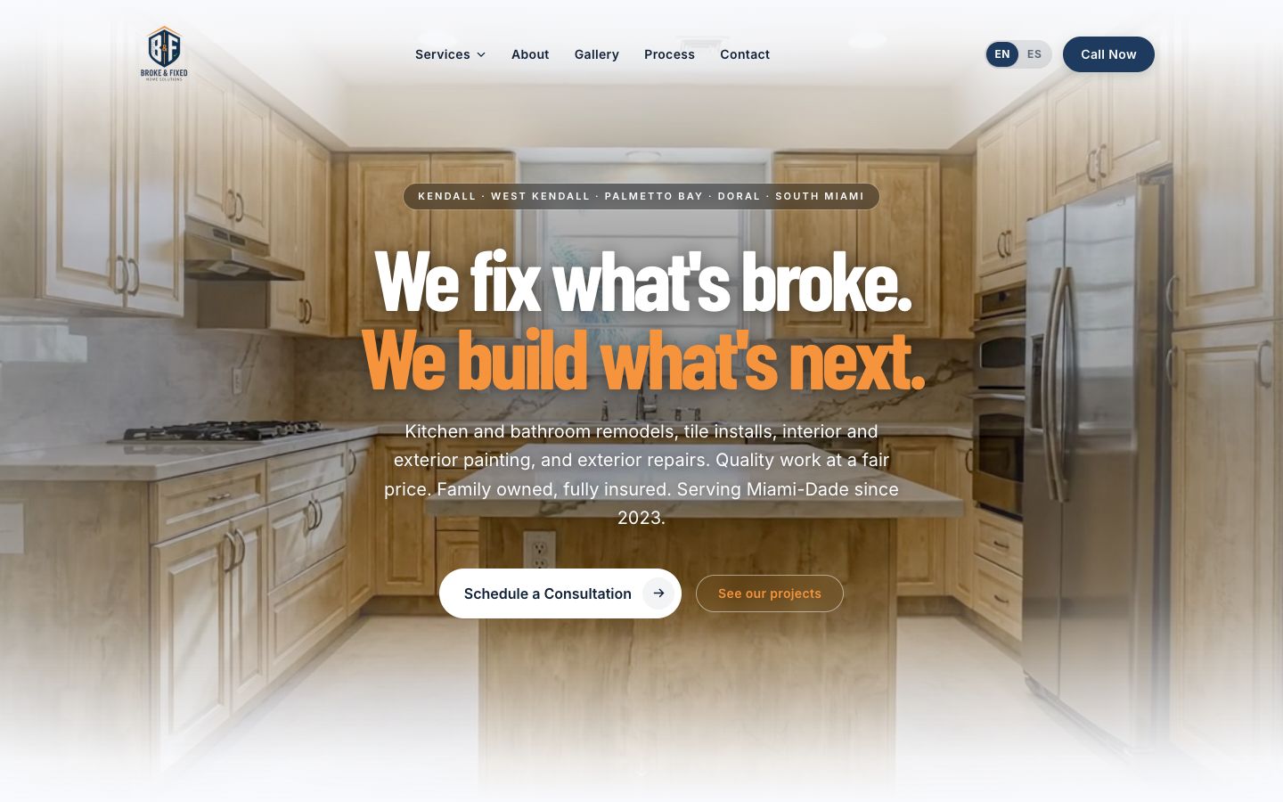 Broke & Fixed Home Solutions website